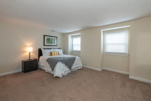 main bedroom at walkers chase townhomes